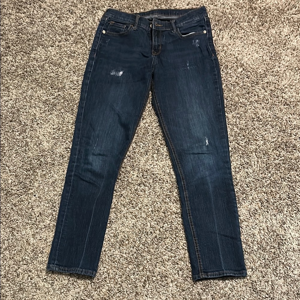 Old Navy Dark Blue Straight Leg Jeans